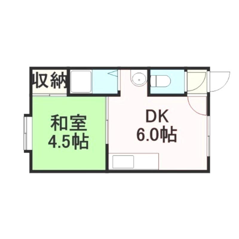 ロジェ桂(1DK/3階)の間取り写真