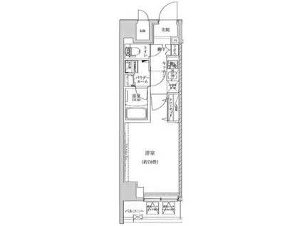 レアライズ浅草V(1K/4階)の間取り写真