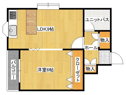 メゾン・ドセラヴィ(1LDK/4階)の間取り写真
