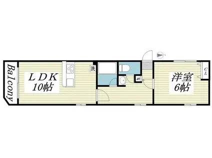 メゾン・ド・エミナンス(1LDK/1階)の間取り写真