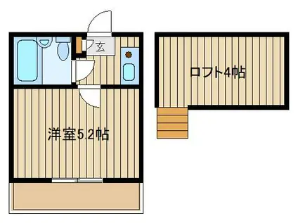アートパレス大泉学園ナンバーツー(1K/2階)の間取り写真