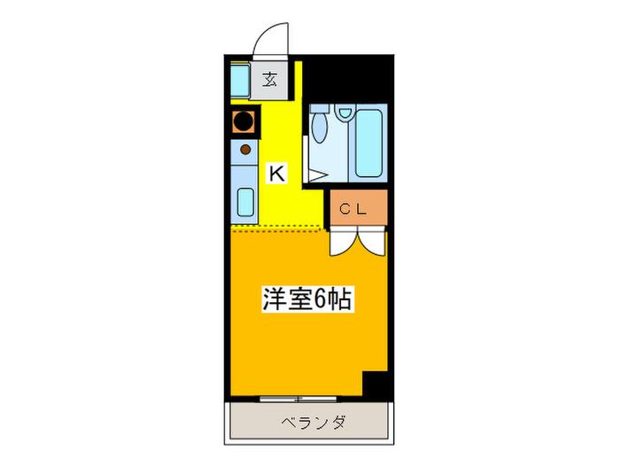 レスパス八王子(1K/4階)の間取り写真