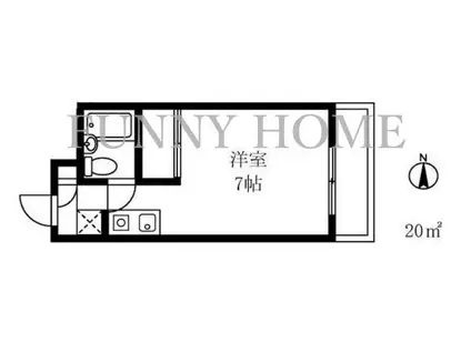 シーダーズフォレスト(ワンルーム/2階)の間取り写真