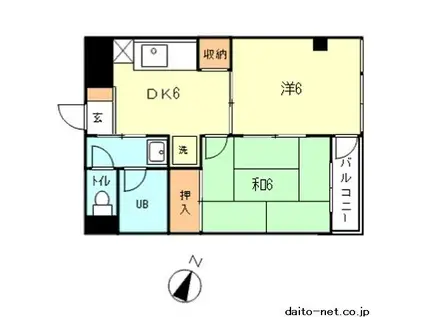 シークエンスヒルズ(2DK/1階)の間取り写真