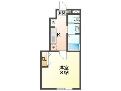 MAISONETTE LAND 楠駅(1K/1階)の間取り写真