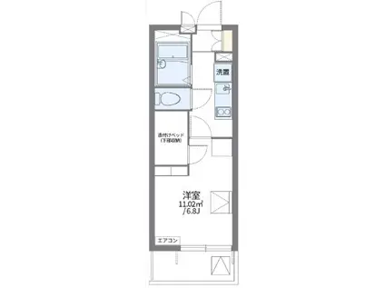 レオパレスCREER(1K/3階)の間取り写真