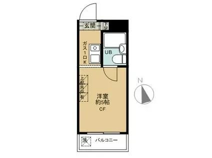 メゾンドオルジュ(ワンルーム/2階)の間取り写真