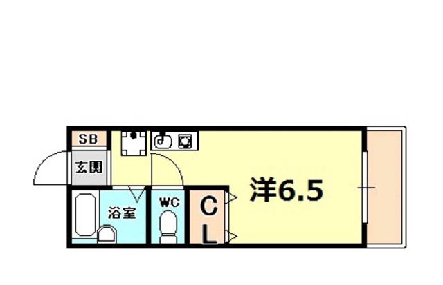 プリマベーラ(ワンルーム/1階)の間取り写真