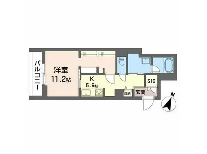 シャーメゾンAVA A(1K/3階)の間取り写真