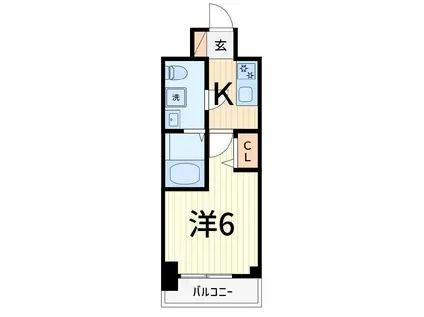 GRANPASEO金町(1K/11階)の間取り写真