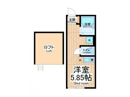 ファシル川崎(ワンルーム/2階)の間取り写真