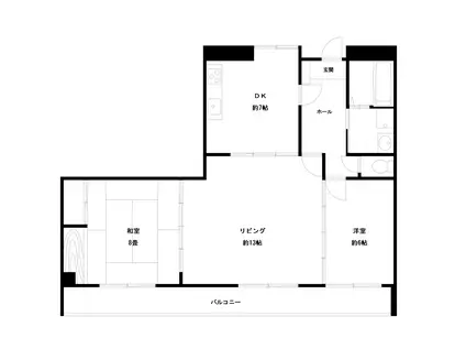 パークサイドステージ(2LDK/3階)の間取り写真