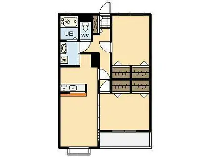 フォルテ(2LDK/1階)の間取り写真