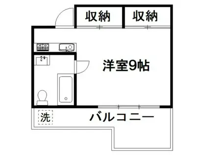 シャイン元住吉(ワンルーム/2階)の間取り写真