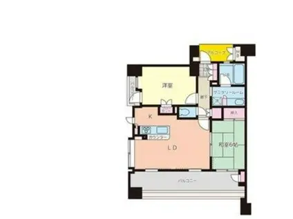 グリーンウット(2LDK/10階)の間取り写真