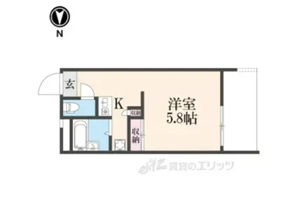 レオパレスTSUKIJI(1K/1階)の間取り写真