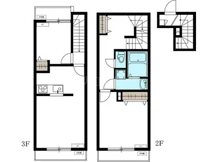 リブリ・旭ハイム(2LDK/2階)の間取り写真