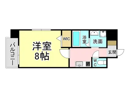 ザ・レジデンス香春口三萩野駅前(1K/3階)の間取り写真