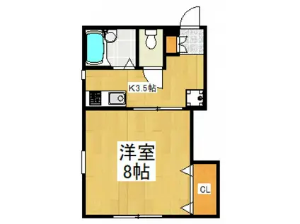 APARTMENT RISE(1K/1階)の間取り写真