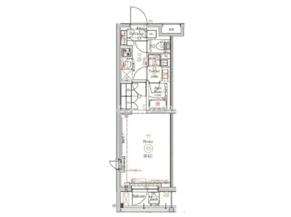 ガリシア東十条サウス(1K/5階)の間取り写真