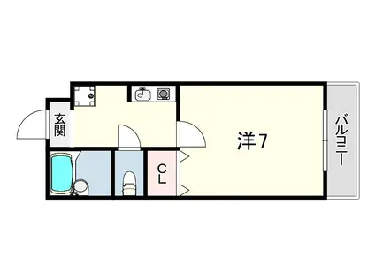 メゾン エスポワール II(1LDK/1階)の間取り写真