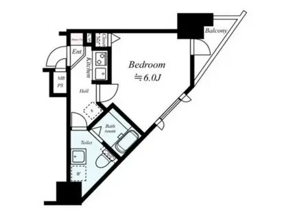 ロイヤルアメニティー西戸山(1K/4階)の間取り写真