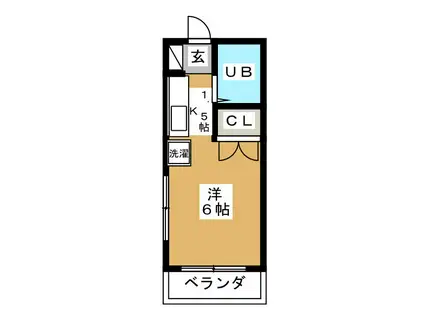カネショウハイツ(ワンルーム/3階)の間取り写真