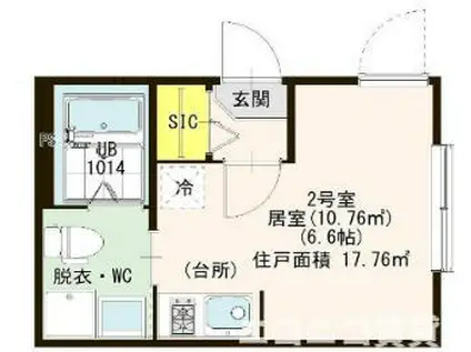 STARLIGHT HOME(ワンルーム/3階)の間取り写真