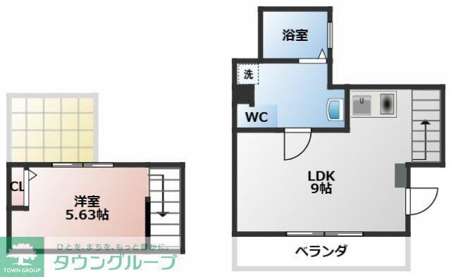 PSR矢作町(1LDK/1階)の間取り写真