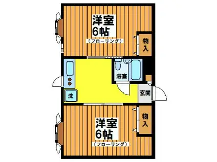 ラポルタイズミ(2K/1階)の間取り写真