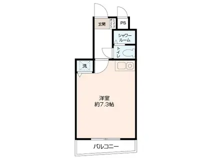 ライオンズマンション横須賀中央第3(ワンルーム/3階)の間取り写真