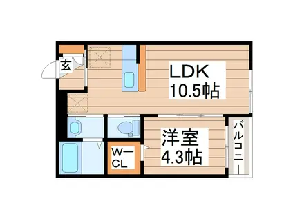 アネックス・エレノア(1LDK/2階)の間取り写真