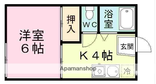 フォーブル高根台(1K/1階)の間取り写真