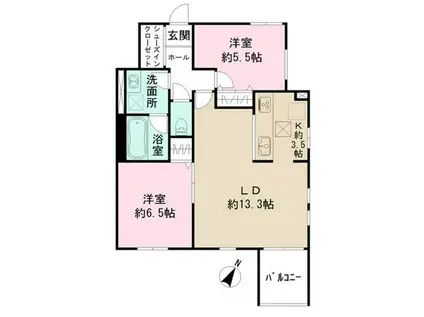 THE PARK MAISON代々木上原 ザ・パークメゾン代々木上原(2LDK/1階)の間取り写真