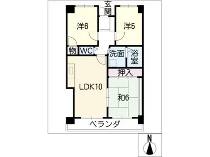 スカイライフ新宿(3LDK/9階)の間取り写真