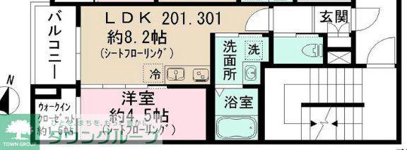 東京都練馬区上石神井南町計画(1LDK/2階)の間取り写真