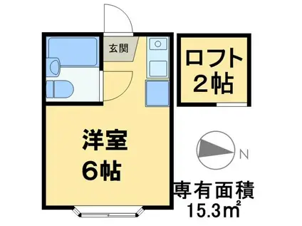 ベルピア・北松戸第5(1K/1階)の間取り写真