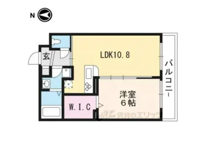 エーベル音戸山(1LDK/1階)の間取り写真