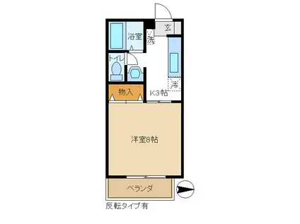 フレグランス天神(1K/1階)の間取り写真