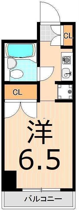 コスモ亀有V(1K/13階)の間取り写真