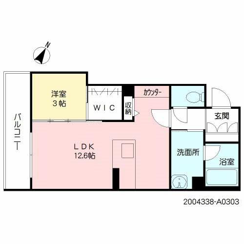 SHAMAISON TAKAMIYA(1LDK/3階)の間取り写真