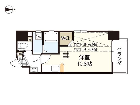 KATAYAMABLDG19(ワンルーム/9階)の間取り写真
