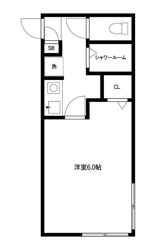 エムエーハイツ(1K/2階)の間取り写真