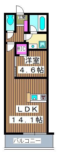 ALIVIO(1LDK/3階)の間取り写真