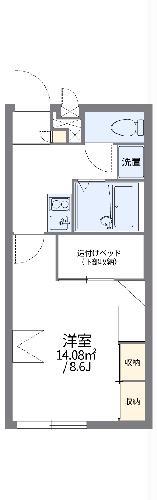 レオパレスジュネス(1K/2階)の間取り写真
