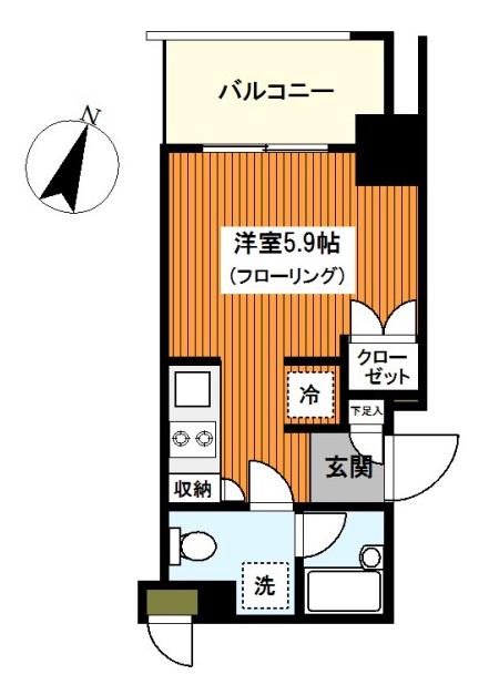 レジディア川崎(ワンルーム/10階)の間取り写真