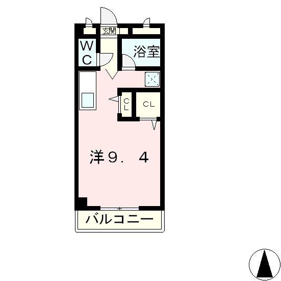 ブライトソレム3(ワンルーム/2階)の間取り写真