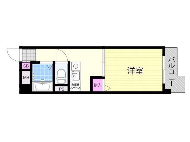HAYASHIビル(1K/3階)の間取り写真