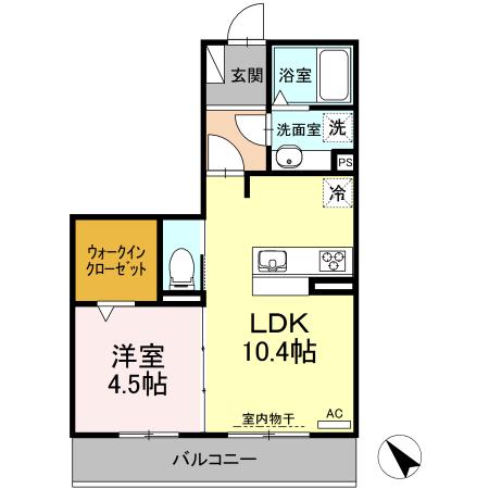 サンライズ F(2LDK/3階)の間取り写真