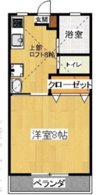 ビューパレスK&K(1K/2階)の間取り写真